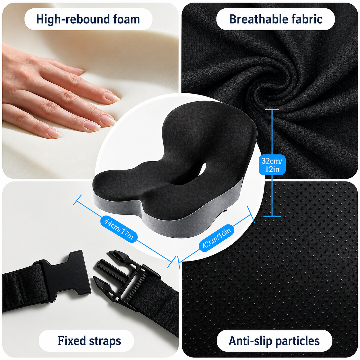 Non Slip Memory Foam Chair Pad